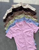 تیشرت زیپی جنس اسپاندکس وارداتی سایز بندی L,xl,2x