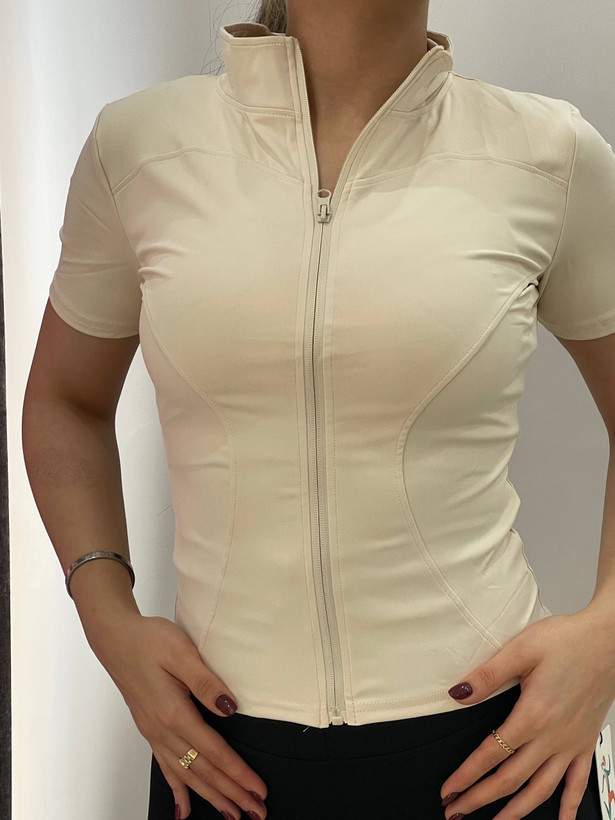 تیشرت زیپی جنس اسپاندکس وارداتی سایز بندی L,xl,2x