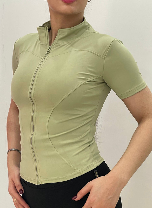 تیشرت زیپی جنس اسپاندکس وارداتی سایز بندی L,xl,2x